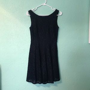 Navy Blue Dress with Rhinestones